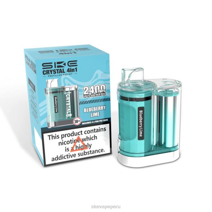 SKE Vape Crystal - SKE cristal 2400 kit de cápsulas 4 en 1 lima arándano JZZP6