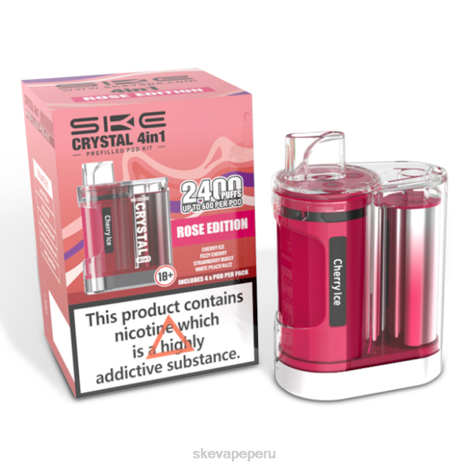 SKE Vape Refills - SKE Crystal 2400 kit de cápsulas 4 en 1 mixto edición rosa JZZP98