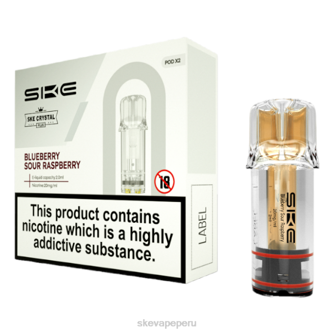 SKE Vape Authentication - SKE vaporizadores de cristal más vainas arándano frambuesa agria JZZP107