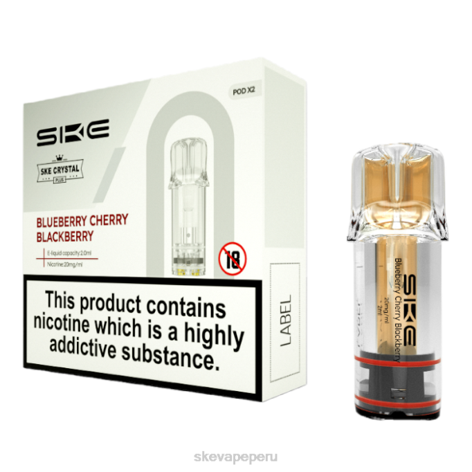 SKE Vape Refills - SKE vaporizadores de cristal más vainas arándano cereza mora JZZP108